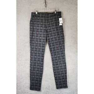 KUT From The Kloth FAB AB Pants Womens 14 Black Red Plaid Hi Rise Skinny NWT